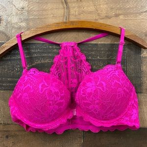 NWOT Pink VS Date Racerback Hot Pink Bra 36C